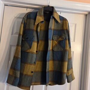 VTG JC PENNEY'S TOWNCRAFT Men’s Wool Plaid Shirt Shacket Chore Jacket
